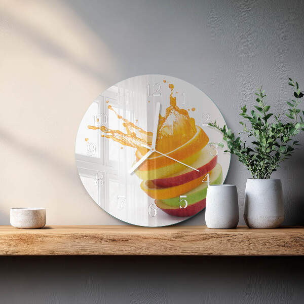 Round wall clock Fruit