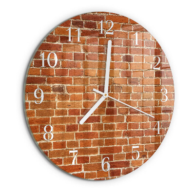 Round wall clock Brick Wall