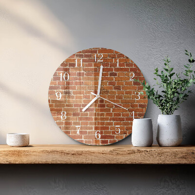 Round wall clock Brick Wall