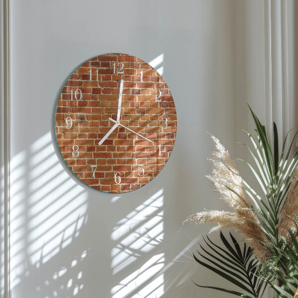 Round wall clock Brick Wall