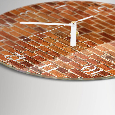 Round wall clock Brick Wall