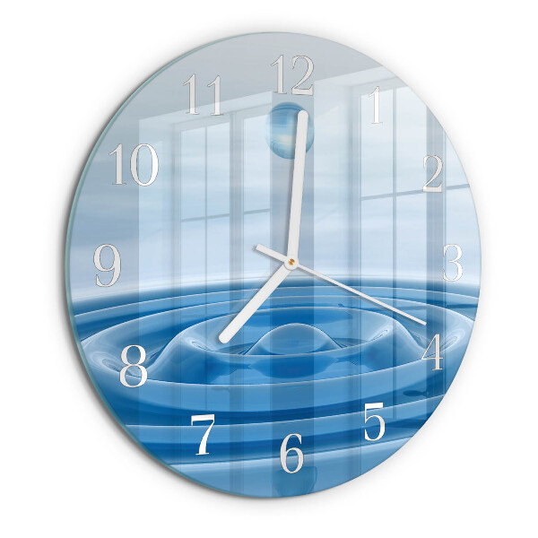 Round wall clock Water