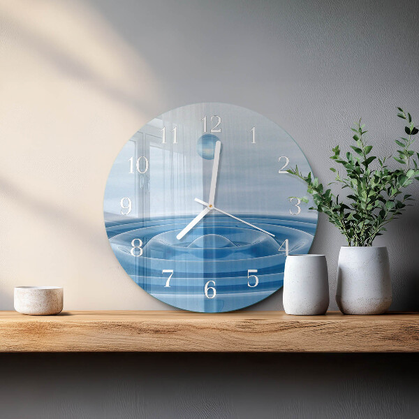 Round wall clock Water