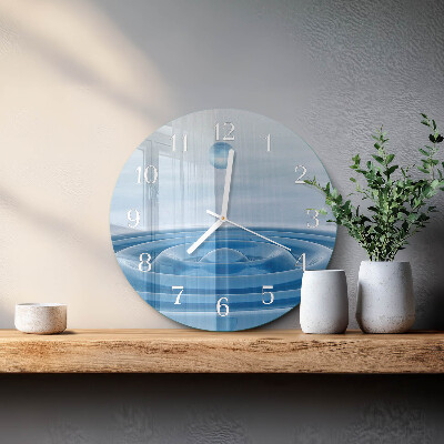 Round wall clock Water