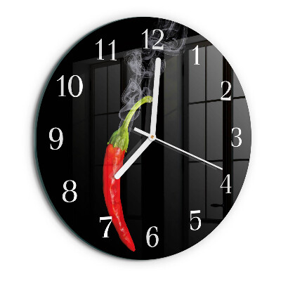 Round wall clock Chili pepper