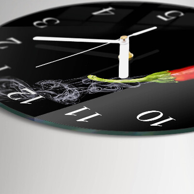 Round wall clock Chili pepper