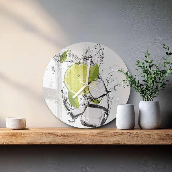 Round wall clock Calcium carbonate