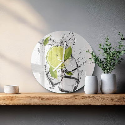 Round wall clock Calcium carbonate