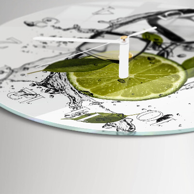 Round wall clock Calcium carbonate