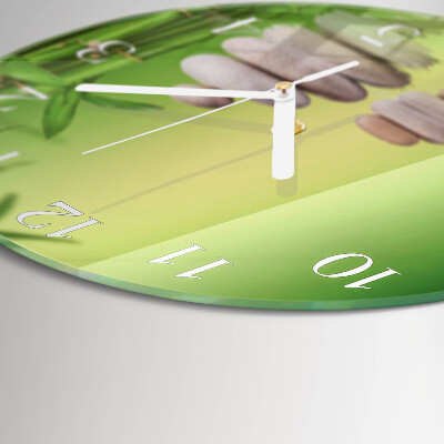 Round wall clock Zen stones