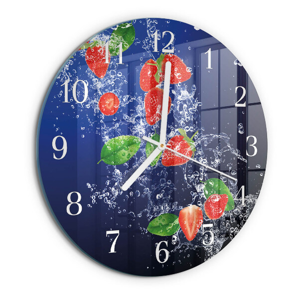Round wall clock Strawberries
