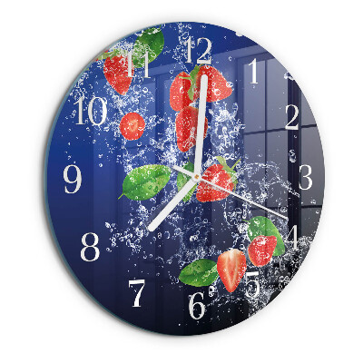 Round wall clock Strawberries