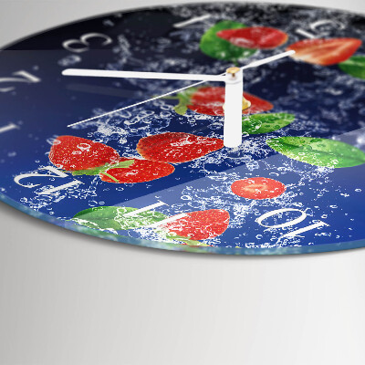 Round wall clock Strawberries