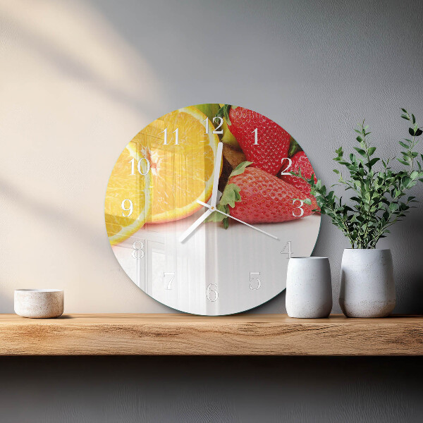 Round wall clock Fruit