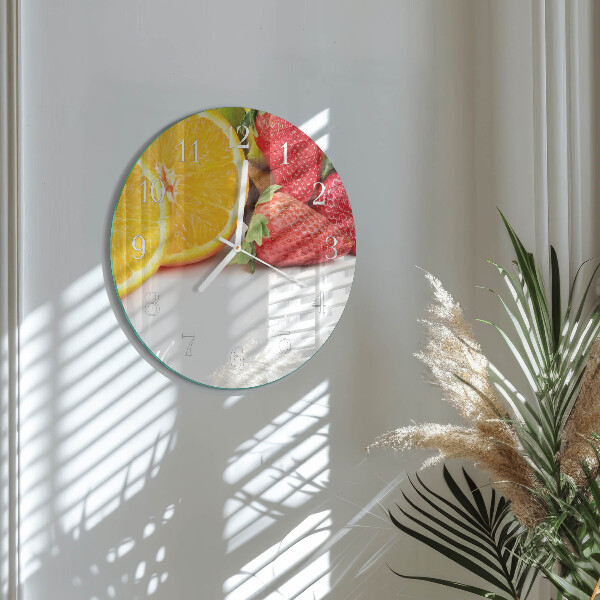 Round wall clock Fruit