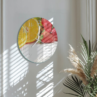 Round wall clock Fruit