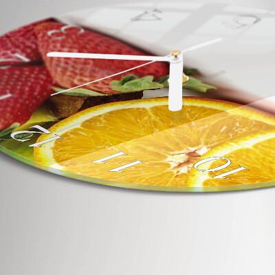 Round wall clock Fruit