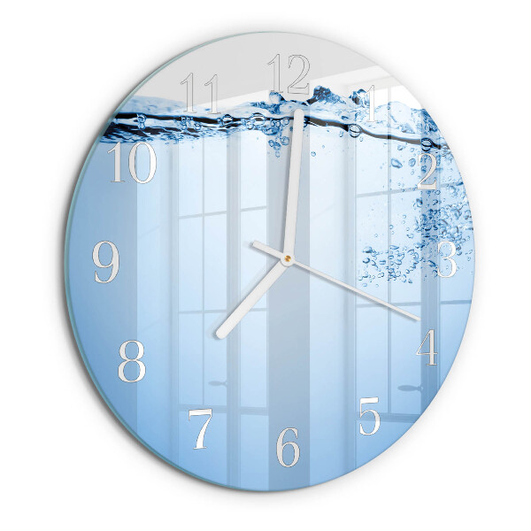 Round wall clock Water