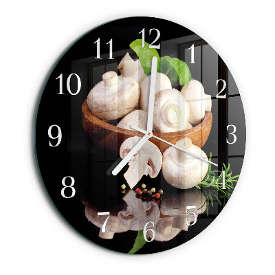 Round wall clock Mushrooms