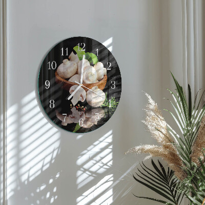 Round wall clock Mushrooms