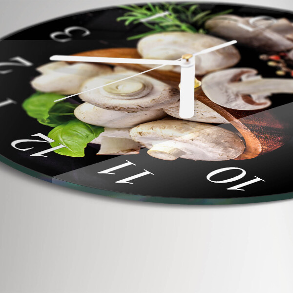 Round wall clock Mushrooms