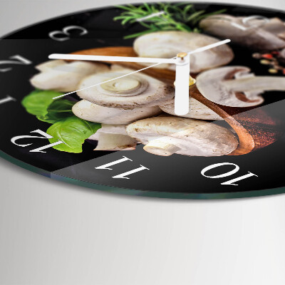 Round wall clock Mushrooms
