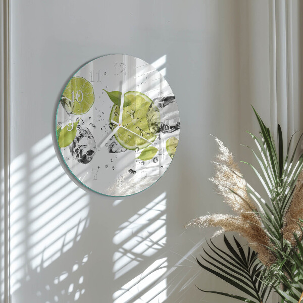 Round wall clock Calcium carbonate