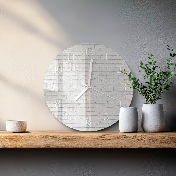 Round wall clock Brick Wall