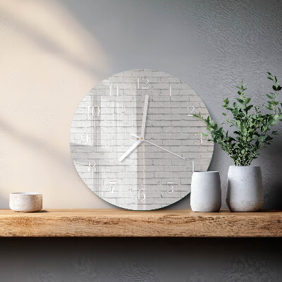 Round wall clock Brick Wall
