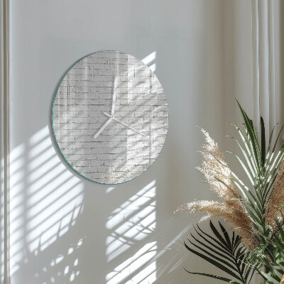 Round wall clock Brick Wall
