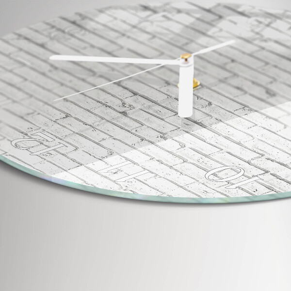 Round wall clock Brick Wall