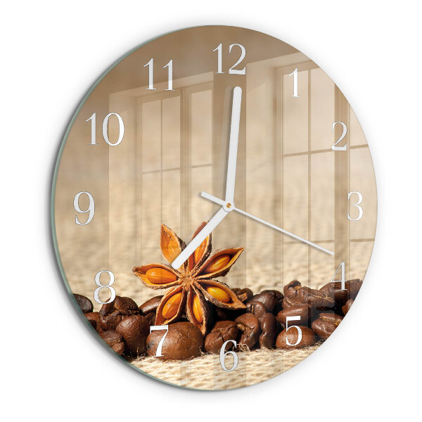 Round wall clock Coffee Beans