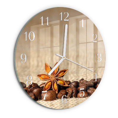 Round wall clock Coffee Beans