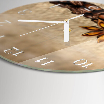 Round wall clock Coffee Beans