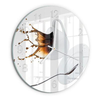 Round wall clock Cup of Coffee