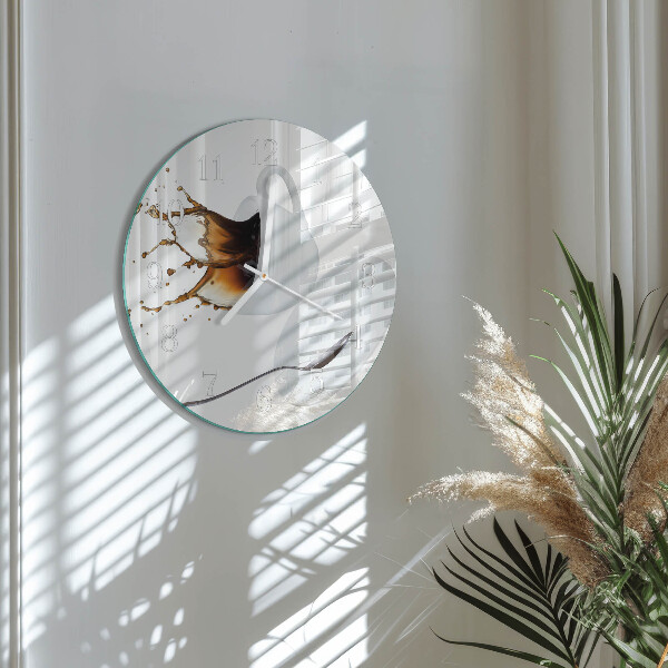 Round wall clock Cup of Coffee
