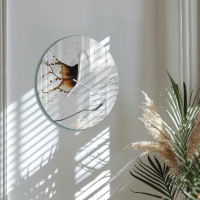 Round wall clock Cup of Coffee