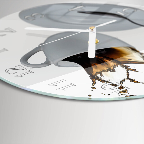 Round wall clock Cup of Coffee