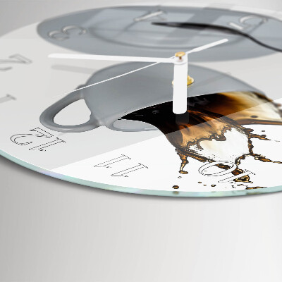 Round wall clock Cup of Coffee