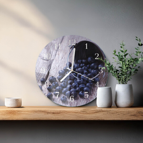 Round wall clock Blueberries