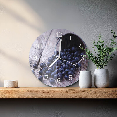 Round wall clock Blueberries