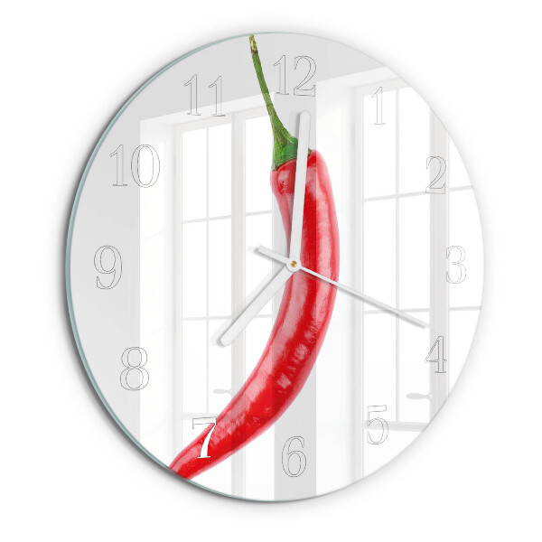 Round wall clock Chili pepper