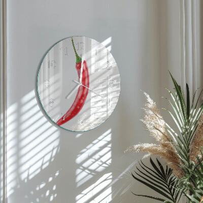 Round wall clock Chili pepper