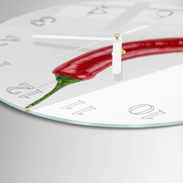 Round wall clock Chili pepper