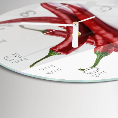 Round wall clock Chili peppers