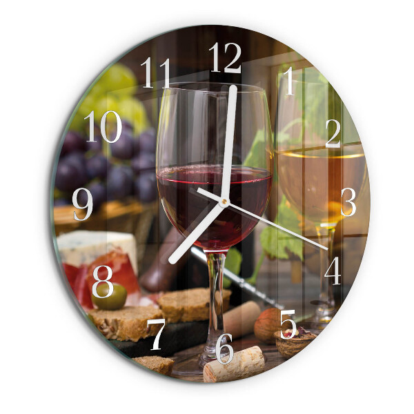 Round wall clock Wine glass