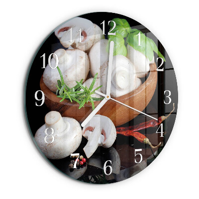 Round wall clock Mushrooms