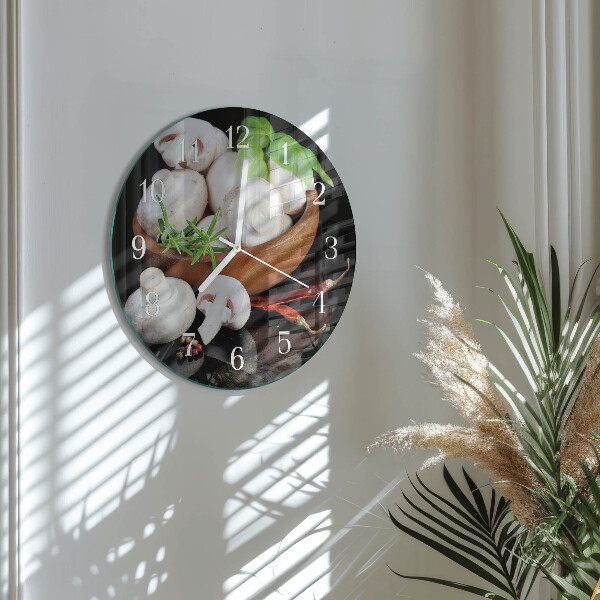 Round wall clock Mushrooms