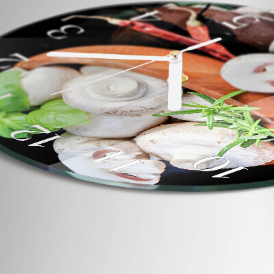 Round wall clock Mushrooms