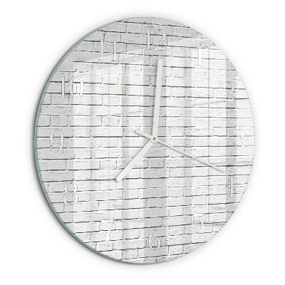 Round wall clock Brick Wall